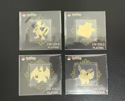 Korea Pokemon Striking Popping Candy 24k Gold Plated Sticker Lot 10 Popular Set - Image 3