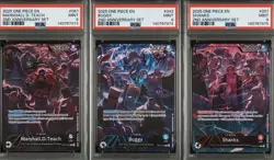 ONE PIECE 2ND ANNIVERSARY PROMO SET MARSHALL TEACH BUGGY SHANKS PSA 9 SEQUENTIAL - Image 1
