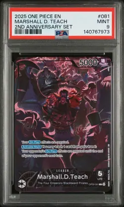 ONE PIECE 2ND ANNIVERSARY PROMO SET MARSHALL TEACH BUGGY SHANKS PSA 9 SEQUENTIAL - Image 2