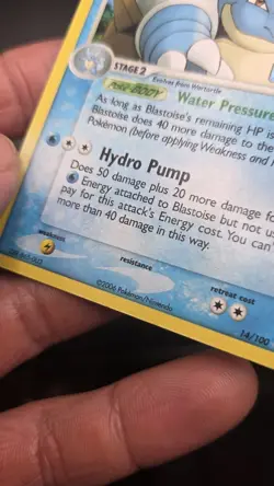 Blastoise 14/100 [Reverse Holo] - MP - Crystal Guardians Rare Pokemon Card - Image 3