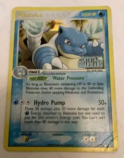 Pokemon TCG Reverse Holo Blastoise Card 14/100 EX Crystal Guardians - Image 1