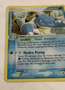 Pokemon TCG Reverse Holo Blastoise Card 14/100 EX Crystal Guardians - Image 4