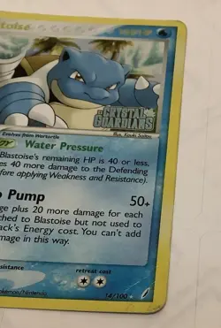 Pokemon TCG Reverse Holo Blastoise Card 14/100 EX Crystal Guardians - Image 5
