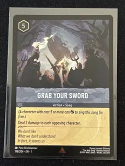 Disney Lorcana Chapter 1 Grab Your Sword Rare Cold Foil Card 198/204 - Image 1