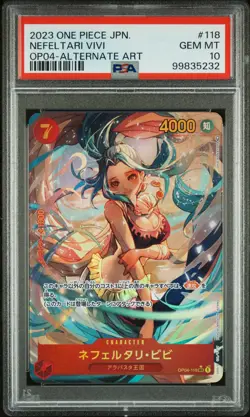 2023 ONE PIECE JPN OP04-KINGDOMS OF INTRIGUE #118 NEFELTARI VIVI PSA 10 - Image 1