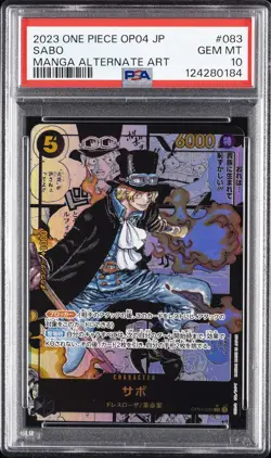 2023 ONE PIECE JPN OP04-KINGDOMS OF INTRIGUE MANGA ALTERNATE ART SABO PSA 10 - Image 1