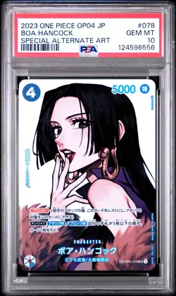 2023 ONE PIECE JPN OP04-KINGDOMS OF INTRIGUE #078 BOA HANCOCK PSA 10 - Image 1
