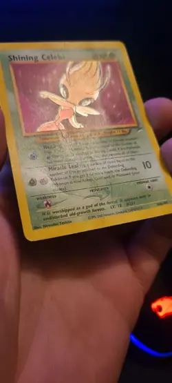 Shining Celebi 106/105 Neo Destiny Holo Secret Rare Vintage Pokemon Card NM - Image 5