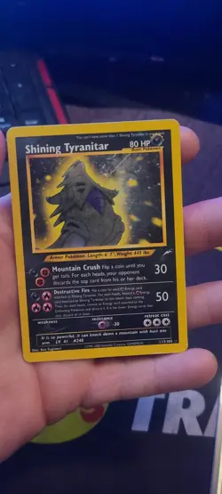 Shining Tyranitar 113/105 Neo Destiny Secret Rare Holo Vintage WOTC Pokemon TCG - Image 1