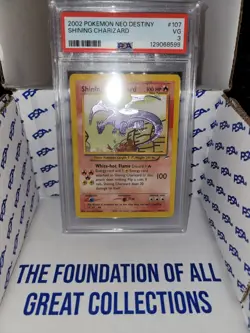 Shining Charizard 107/105 Neo Destiny Holo Secret Rare WOTC Vintage Pokemon - Image 5