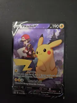 Pokemon TCG Pikachu v TG16/TG30 Lost Origin 2022 Full Art Holo Ultra Rare Card - Image 1