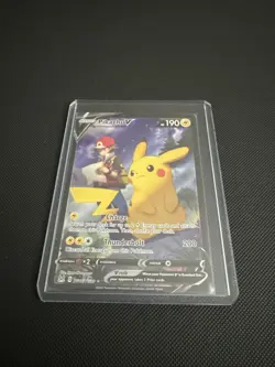 Pokemon TCG Pikachu v TG16/TG30 Lost Origin 2022 Full Art Holo Ultra Rare Card - Image 3
