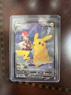 Pokemon TCG Pikachu v TG16/TG30 Lost Origin 2022 Full Art Holo Ultra Rare Card - Image 1