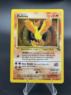 Moltres - 12/62 - 1999 Fossil Unlimited - WOTC - Holo Rare - HP - Pokemon TCG - Image 1