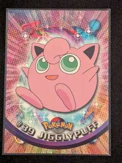 JIGGLYPUFF #39 Pokemon Card Blue Logo Topps TV Animation Edition 1999 NM - Image 1