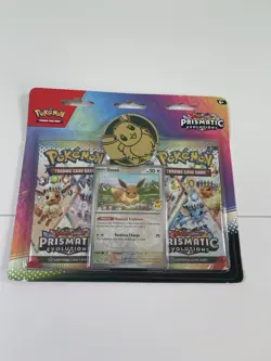 Pokemon Prismatic Evolutions 2-Pack Blister w/ 2025 Eevee Pokemon Day Promo Card - Image 1