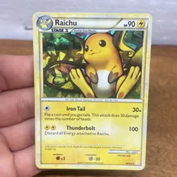 Pokemon TCG Raichu: 10/123 Cracked Ice Holo Rare Card Lp-mp - Image 1