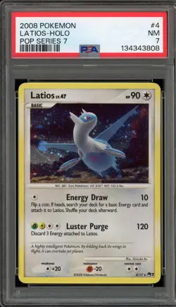 Pokemon Latios POP Series 7 Holo Rare #4 PSA 7 - Image 1