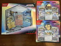 Pokemon TCG Prismatic Evolutions Poster Collection Blister Packs Stamped Eevee - Image 1