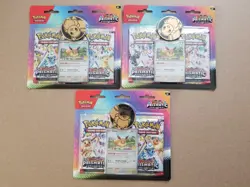 3 Pokemon TCG SV8.5 Prismatic Evolutions 2 Pack Pokemon Day Blisters Sealed Lot - Image 1