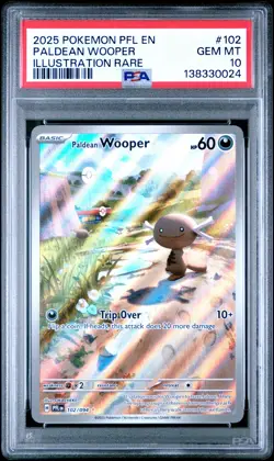 2025 POKEMON PFL EN-PHANTASMAL FLAMES ILLUSTRATION RARE PALDEAN WOOPER PSA 10 - Image 1