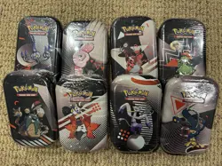 Pokemon TCG Black Bolt & White Flare Sealed Mini Tin Art Set Lot Of 8 Brand New - Image 4
