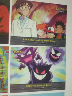 12 Topps 2000 Pokemon series trading cards. 2 chrome, 1 sticker, trainers & more - Image 2