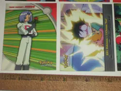 12 Topps 2000 Pokemon series trading cards. 2 chrome, 1 sticker, trainers & more - Image 4