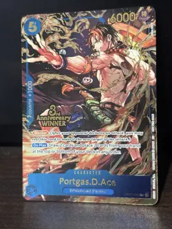 Portgas.D.Ace OP07-053 3rd Anniversary Winner - One Piece TCG - Image 1