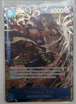 Portgas D Ace - One Piece TCG - 3rd Anniversary Winner - OP07-053 - NM - Image 1