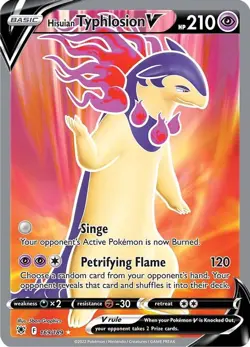 Hisuian Typhlosion V - 169/189 - Pokemon Astral Radiance Full Art Rare Card NM - Image 1