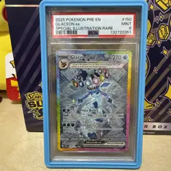 2025 POKEMON PRE EN-PRISMATIC EVOLUTIONS #150 GLACEON EX PSA 9 (GUARD INCLUDED) - Image 1