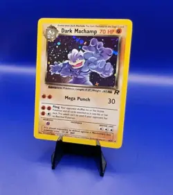 Dark Machamp 10/82 Team Rocket Set Holo Rare Pokemon Card Nintendo TCG WOTC LP - Image 3