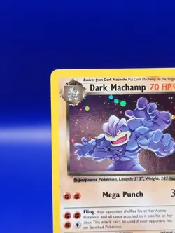 Dark Machamp 10/82 Team Rocket Set Holo Rare Pokemon Card Nintendo TCG WOTC LP - Image 4