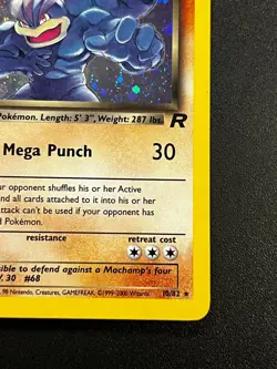 Dark Machamp 10/82 - Team Rocket Holo Rare Vintage WOTC Pokemon TCG Card LP - Image 3
