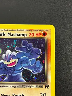 Dark Machamp 10/82 - Team Rocket Holo Rare Vintage WOTC Pokemon TCG Card LP - Image 4