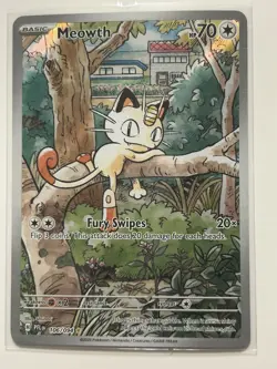 Meowth Full Art, Pokemon Near Mint, Phantasmal Flames, Illustration Rare, 106/94 - Image 1