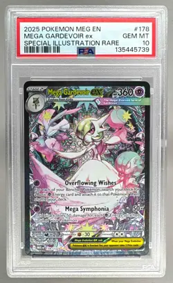 Mega Gardevoir ex 2025 Pokemon Mega Evolution - MEG EN #178 SIR PSA 10 - Image 1