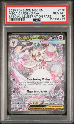 2025 POKEMON MEG EN-MEGA EVOLUTION #178 MEGA GARDEVOIR EX PSA 10 - Image 1