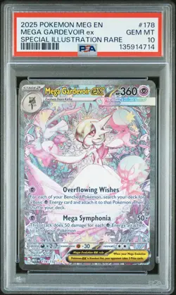 2025 POKEMON MEG EN-MEGA EVOLUTION #178 MEGA GARDEVOIR EX PSA 10 - Image 1