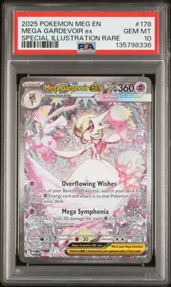 2025 POKEMON MEG EN-MEGA EVOLUTION #178 MEGA GARDEVOIR EX PSA 10 - Image 1