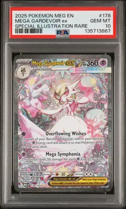 2025 POKEMON MEG EN-MEGA EVOLUTION #178 MEGA GARDEVOIR EX PSA 10 - Image 1