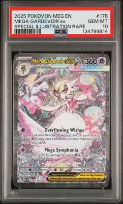 2025 POKEMON MEG EN-MEGA EVOLUTION #178 MEGA GARDEVOIR EX PSA 10 - Image 1