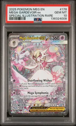 2025 POKEMON MEG EN-MEGA EVOLUTION #178 MEGA GARDEVOIR EX PSA 10 - Image 1