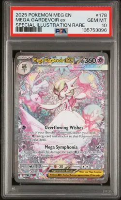 2025 POKEMON MEG EN-MEGA EVOLUTION #178 MEGA GARDEVOIR EX PSA 10 - Image 1
