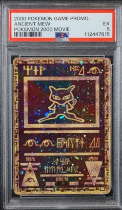2000 Pokemon Ancient Mew PSA 5 EX Pokemon Movie Game Promo Double Holo Card - Image 3