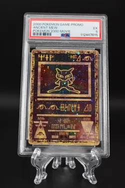 2000 Pokemon Ancient Mew PSA 5 EX Pokemon Movie Game Promo Double Holo Card - Image 4