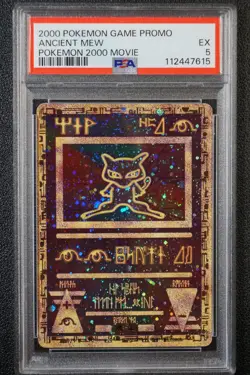 2000 Pokemon Ancient Mew PSA 5 EX Pokemon Movie Game Promo Double Holo Card - Image 5