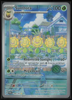 Pokemon Sunflora - Illustration Rare Holo SV06: Twilight Masquerade 169/167 NM - Image 1