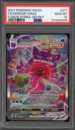 Pokemon Gengar VMAX Fusion Strike Secret Rare Full Alt Art #271 PSA 10 Gem Mint - Image 1